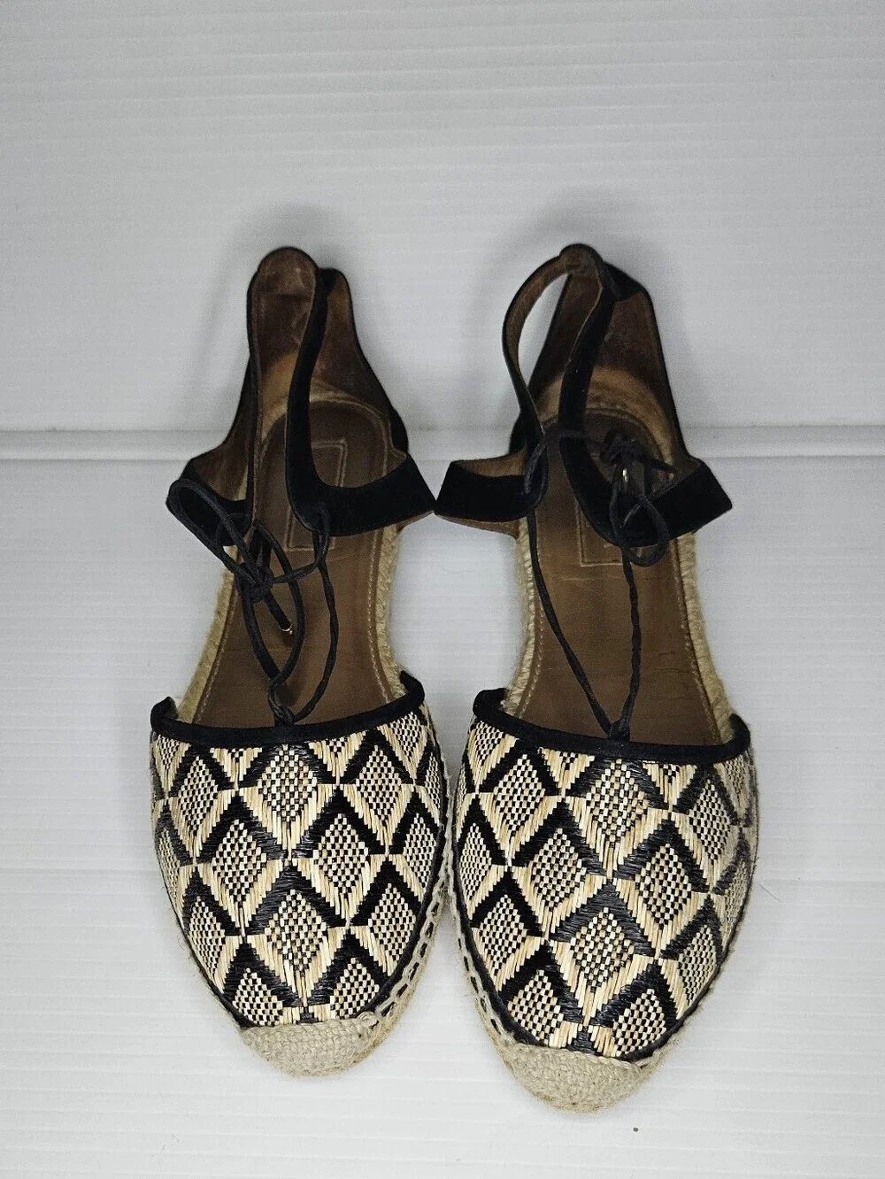Aquazzura Luxury Printed Espadrilles Women's EU 39 Authentic
